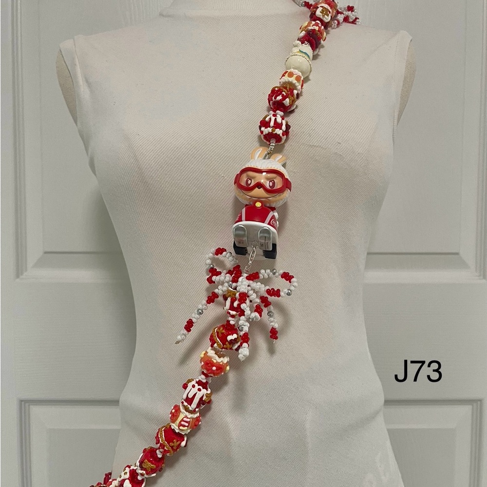 Handmade Crossbody Phone Strap with Figure Toy adjustable for Phone Lanyard,Bag